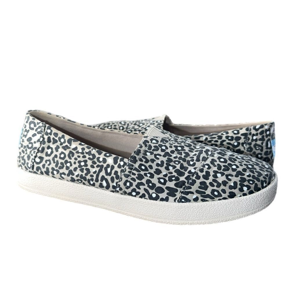 Toms Slip-On Woven Avalon Sneakers - Tan/Leopard (7)